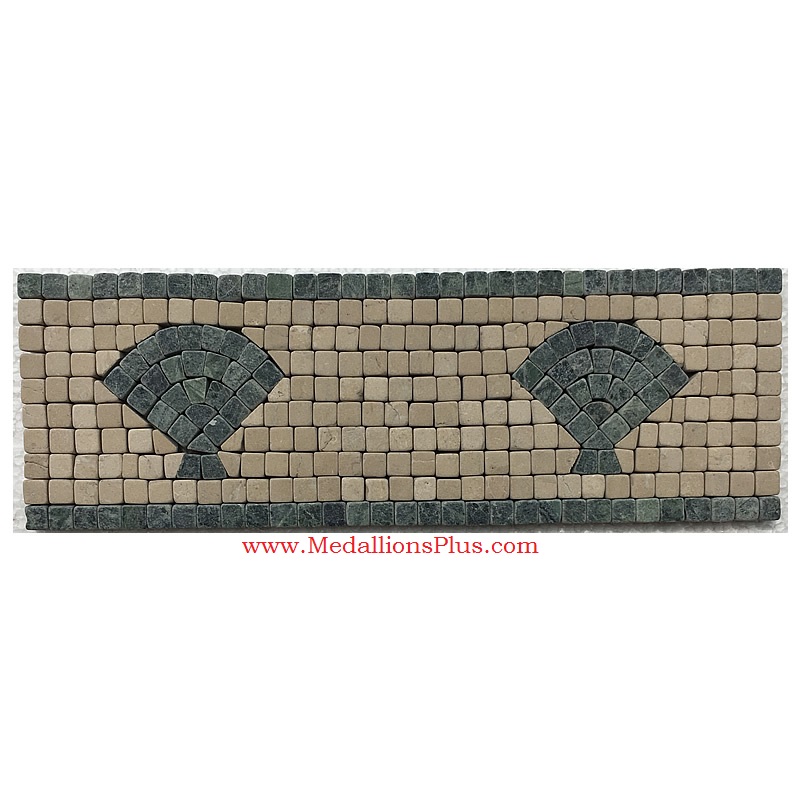 Harbor (green), Honed Mosaic Tile Listello 4" x 12"